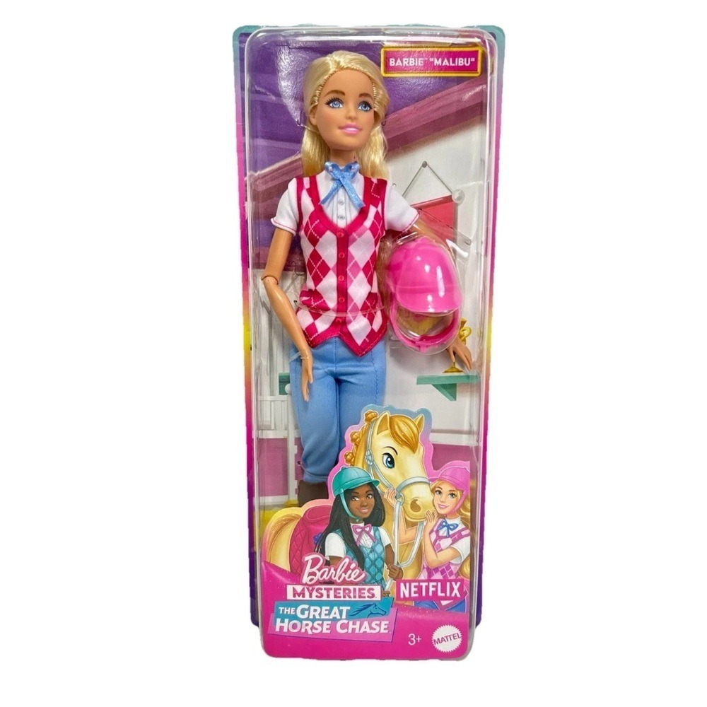Barbie Malibu Mysteries The Great Horse Chase Doll Netflix Equestrian Mattel New